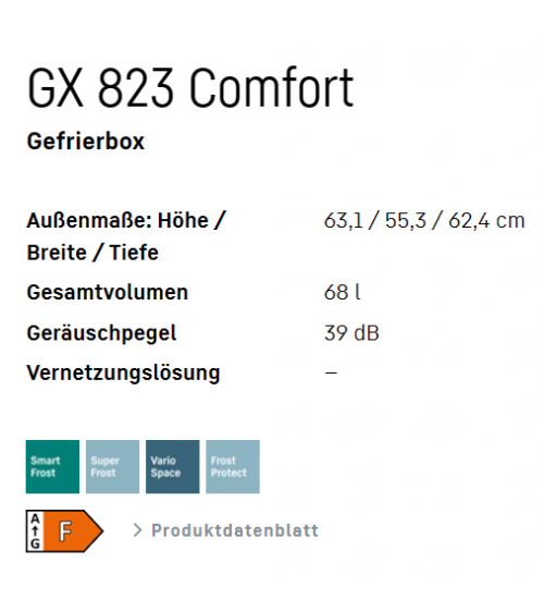 LIEBHERR利勃海尔GX 823 Comfort独立式冰箱 